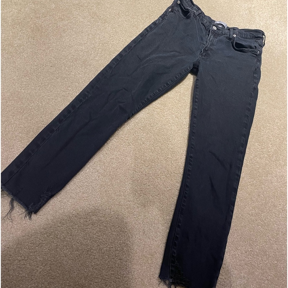 Gently used, Agolde Toni mid rise jeans.